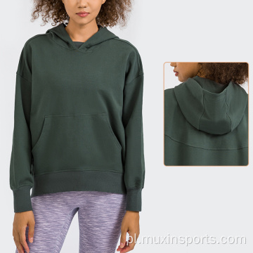 Swobodne luźne sportowe bluzy z kapturem Pullover Kobiety